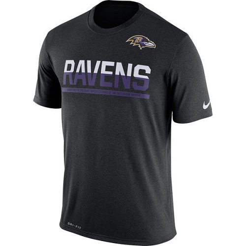 NFL Men's Baltimore Ravens Nike Black Team Practice Legend Performance T-Shirt